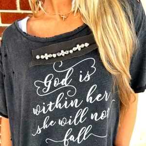 Women's Black Graphic Tee